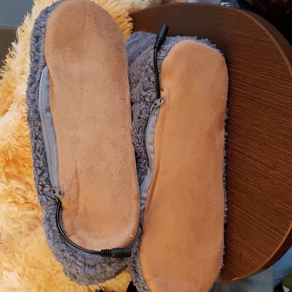 Winter USB Powered Plush Heating Slippers Size 9.5 - Picture 4 of 7